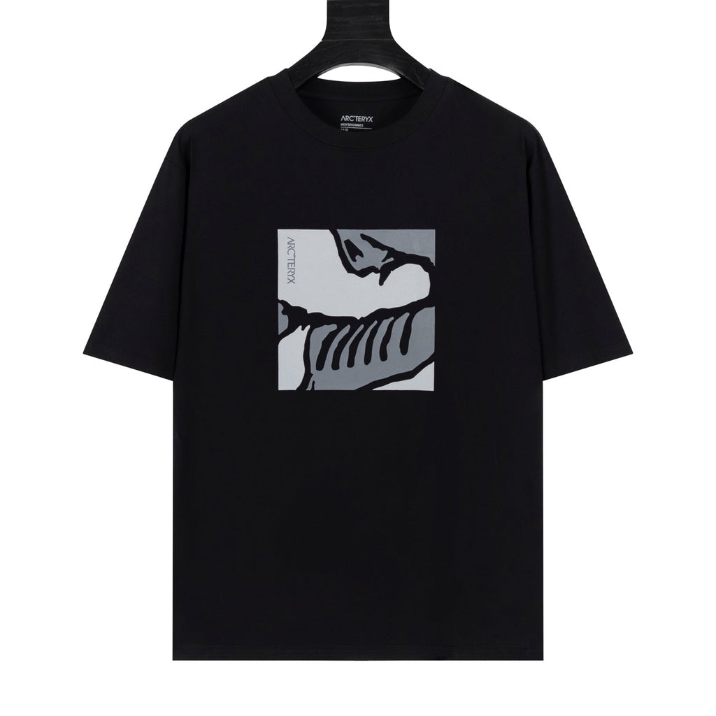 Arc'teryx Square Bird Skeleton Graphic Crew Neck Short‑Sleeve T‑Shirt, Unisex Relaxed Fit Tee