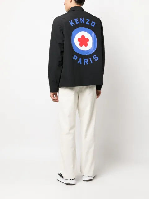 Kenzo Target logo-stamp shirt jacket