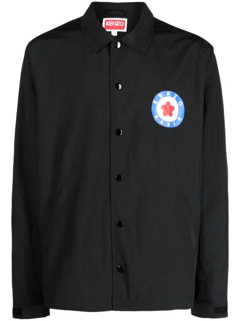 Kenzo Target logo-stamp shirt jacket