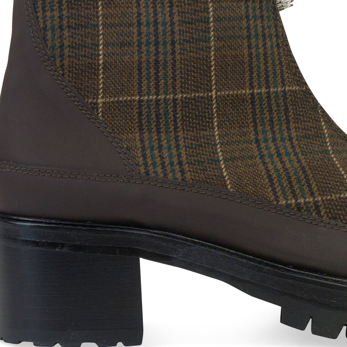 BROWN EXCLUSIVE PLAID CHRIS ANKLE BOOTS
