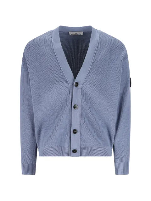 Stone Island 5100009 ribbed soft organic cotton cardigan