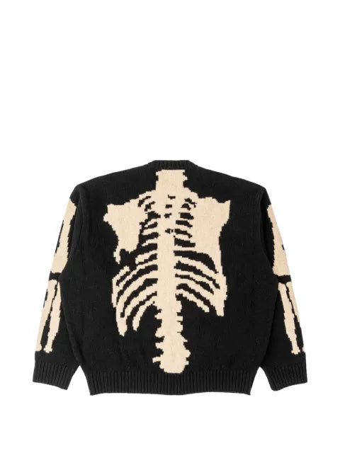KAPITAL Bone-intarsia knit sweater