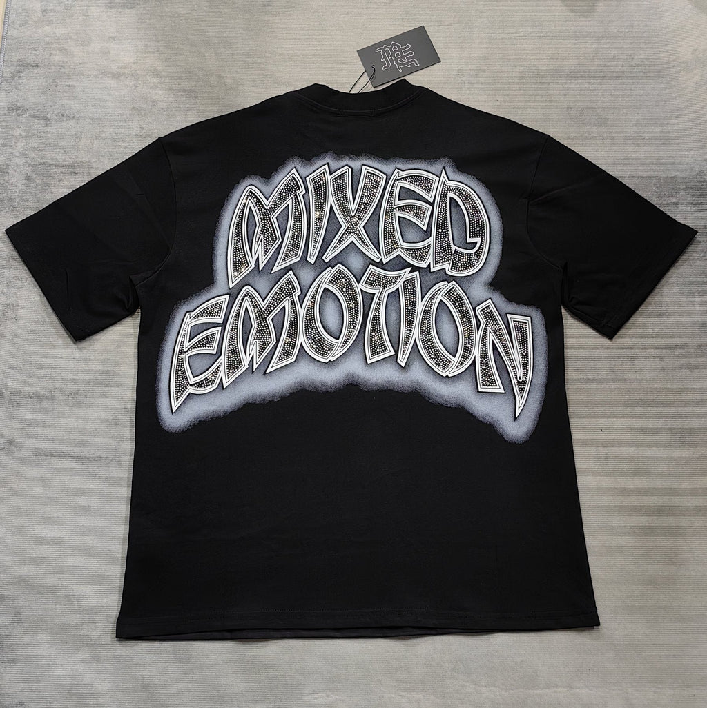 MIXED EMOTION Cherub Rhinestone Graphic T-Shirt