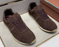 Loro Piana Dark Brown Lace-Up Casual Shoes