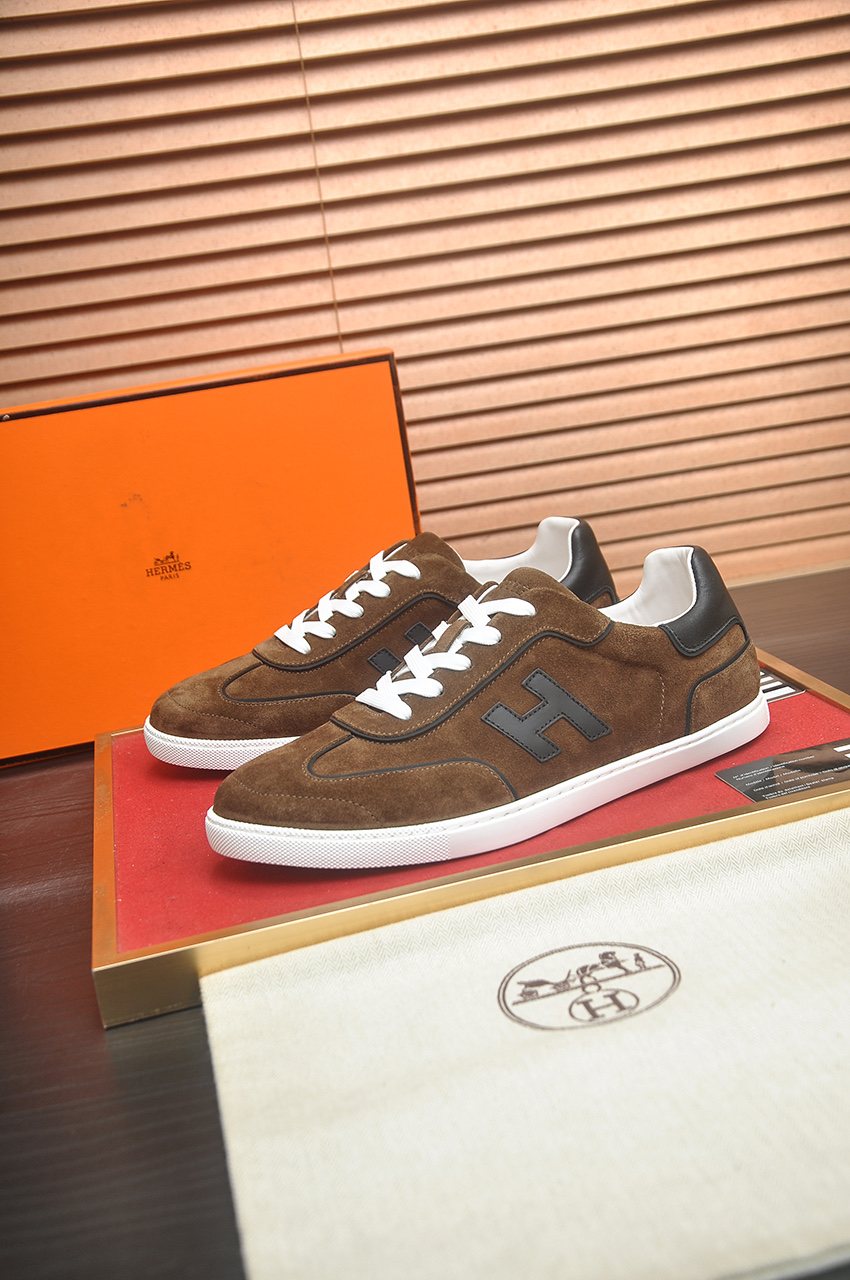 Hermès H-Appliqué Low-Top Sneakers